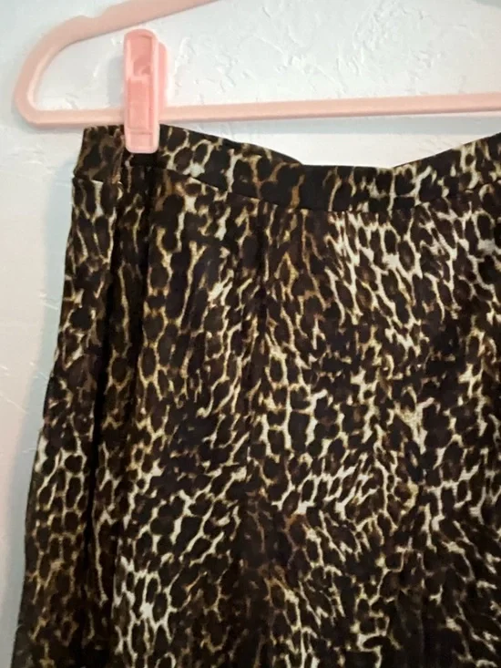 Grace Leopard Print Mesh Midi Skirt Size XL - Picture 3 of 7
